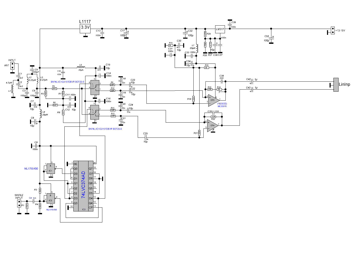 Смеситель на adg774 схема